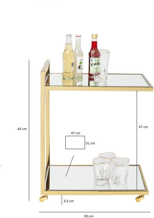 Actual product image Kare Design Tray Table Classy Gold