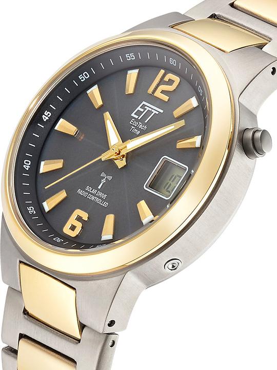 Produktbild ETT EGT-11468-21M Solar Drive Funkuhr Everest II Titan Herrenuhr 41mm 5ATM (Funkuhr, Analoguhr, 41 mm)