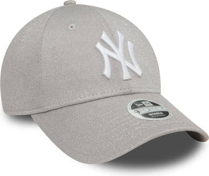 New Era 9Forty Damen Cap - GLITTER New York Yankees silber