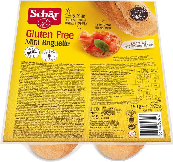 Image du produit Schär Mini baguette sans gluten (150 g)