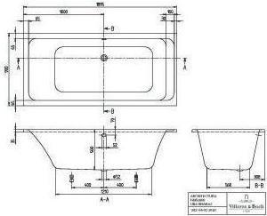 Produktbild Villeroy & Boch Rechteckbadewanne Omnia Architectura 90 x 190 cm alpinwei glatt UBA199ARA2V-01 (285 l, 190 cm, 90 cm)