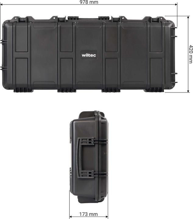 Immagine prodotto Wiltec Waffenkoffer 97,8x42x17,3cm Langwaffenkoffer Gewehrkoffer Koffer Gewehr