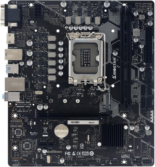 Immagine prodotto Biostar MB H610MH H610,S1700,mATX,Intel (LGA 1700, Intel H610, mATX)