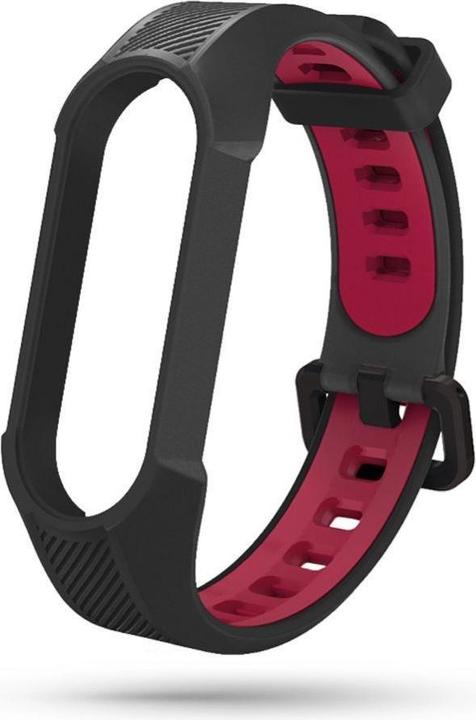Actual product image Tech-Protect Armour Xiaomi Mi Smart Band 5/6 Black/Red (TPU)