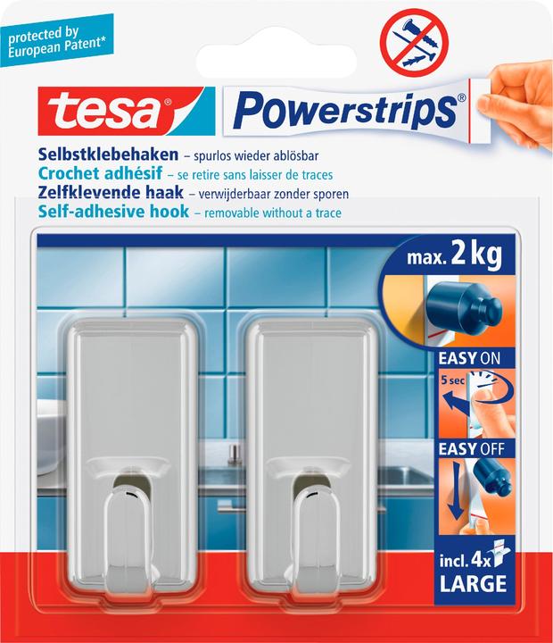 tesa Powerstrips Hooks Large CLASSIC