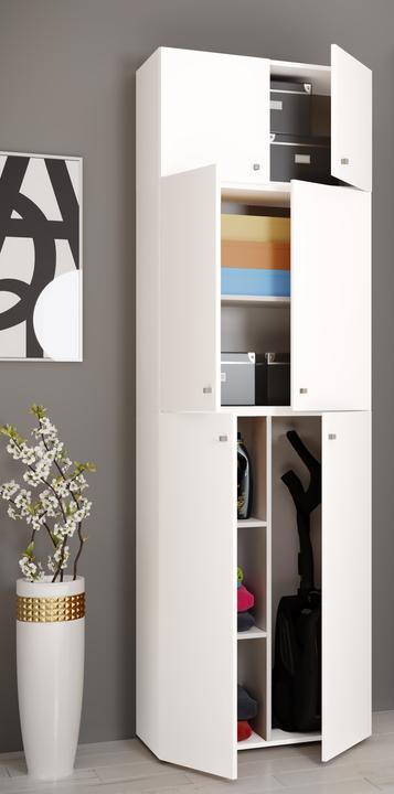 Actual product image VCM Holz Besen Putzschrank Lona mit Drehtüren Aufsatz (70 x 39 cm)