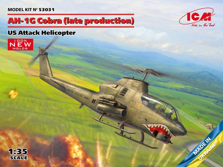 Actual product image ICM AH-1G Cobra (late production), US Attack Helicopter (100% new molds)