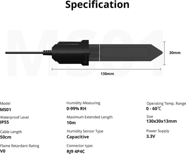 Actual product image Sonoff Soil moisture sensor MS01