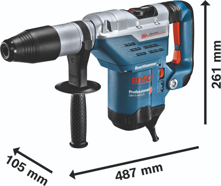 Bosch Professional Bohrhammer mit SDS max GBH 5-40 DCE (Netzbetrieb)