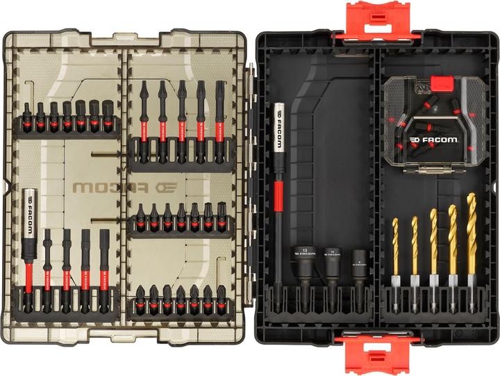 Produktbild Facom Sechskant, Phillips, Pozidriv, Torx Bitsatz schlagfest, 50teilig, Länge 25 mm, 63 mm (25mm)