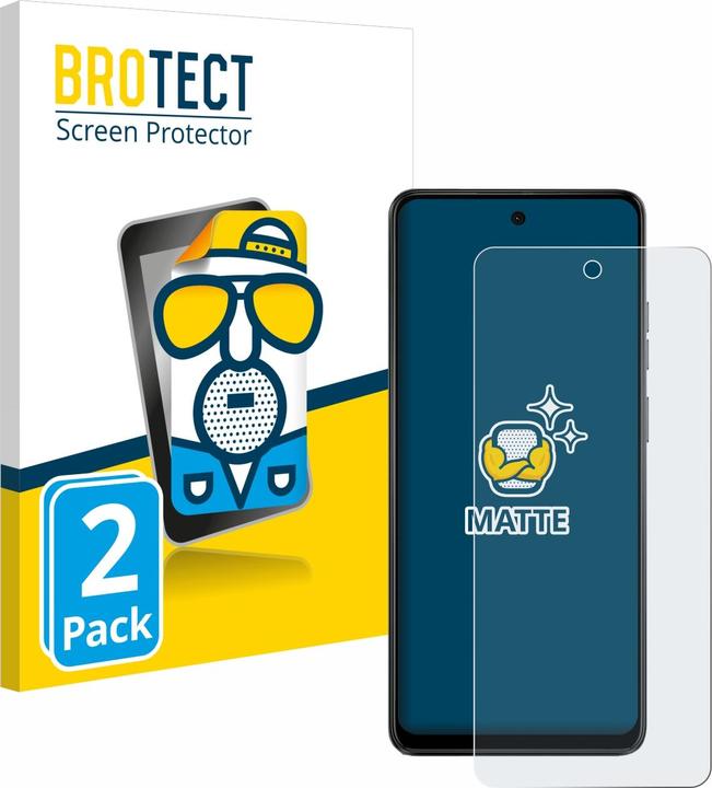 Actual product image BROTECT Anti-glare screen protector matt (2 Piece, Motorola Moto E14)
