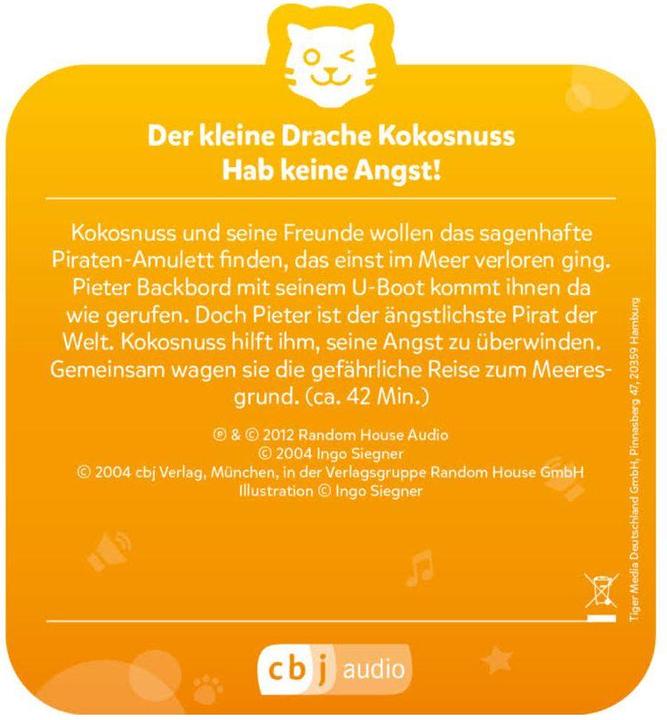 Image du produit Tigermedia Tigercard Le petit dragon coco N'ayez pas peur (Allemand)