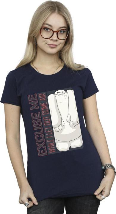 Actual product image Disney Womens/Ladies Big Hero 6 Baymax Excuse Me Some Air Cotton T-Shirt (XL)