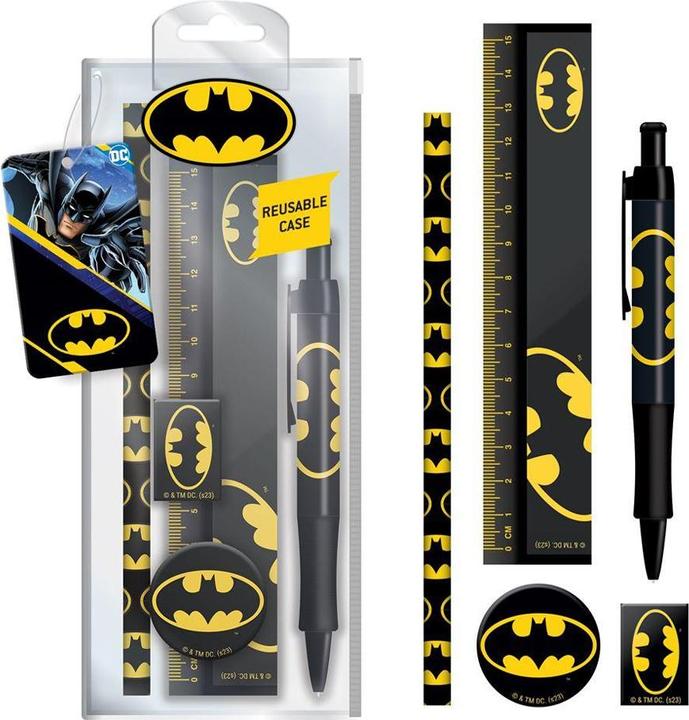 Immagine prodotto Batman Set di cancelleria Core (confezione da 5) (Nero/Giallo, 5 x)