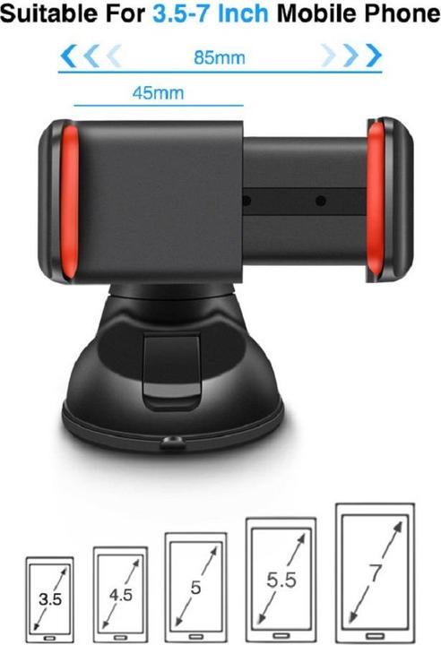 Image du produit PhoneLook Support de téléphone portable universel avec système à ventouse en silicone, rotatif à 360 degrés, c