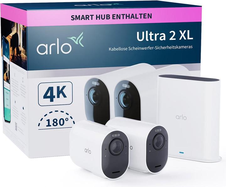 Actual product image Arlo Ultra 2 XL, 2 cameras kit white (3840 x 2160 pixels)