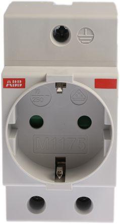 Actual product image ABB German Schuko Din Rail Modular Socket