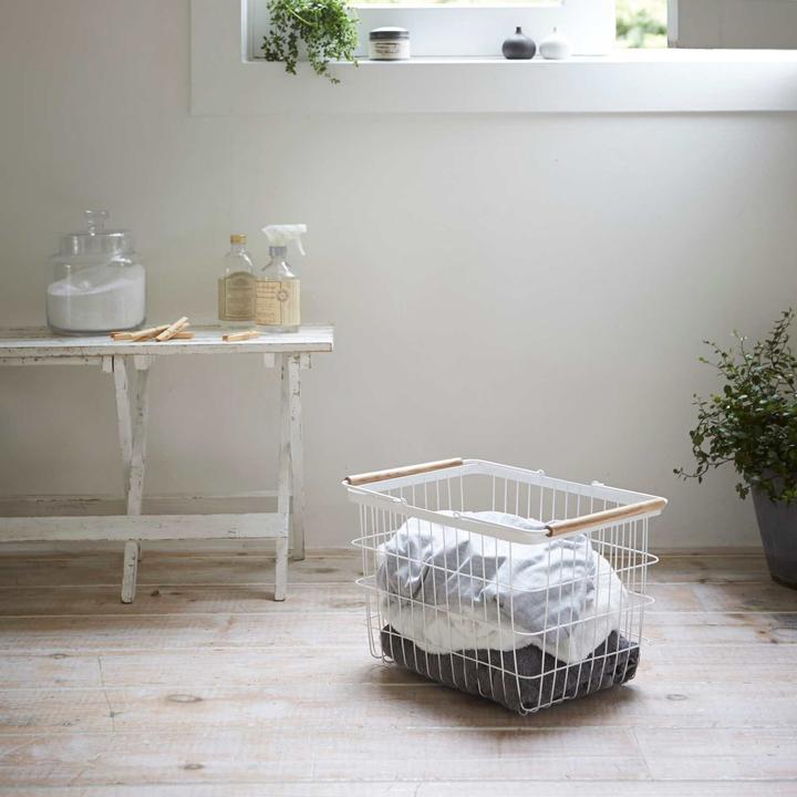 Actual product image Yamazaki laundry basket small - Tosca - White (1100 l)