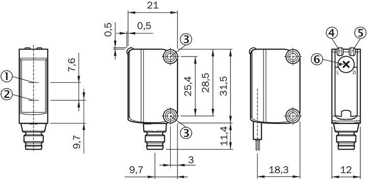 Actual product image Sick GL6-P4212 Miniature photoelectric sensors, GL6-P4212,Inhal GL6P4212 (6 m)