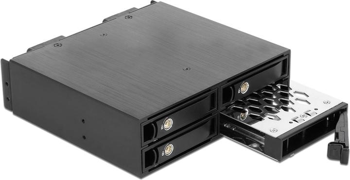 Produktbild Delock 5.25? Wechselrahmen für 4 x 2.5? U.2 NVMe SSD mit abschliessbaren Trays