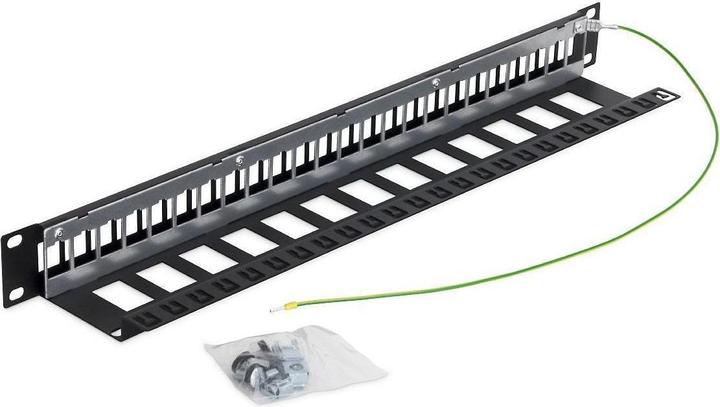 Actual product image Triton RAC-PP-X10-A1 - 19"1U patch panel for max. 24 Keystone, 14.8x17.5mm each, grey