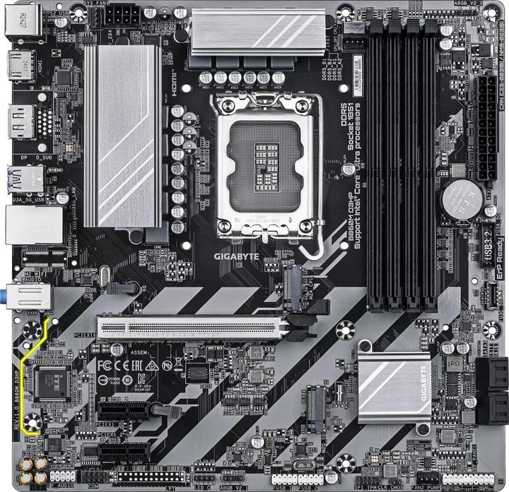 Actual product image Gigabyte MB GBT Intel 1851 B860M D3HP (LGA 1851, Intel B860, mATX)