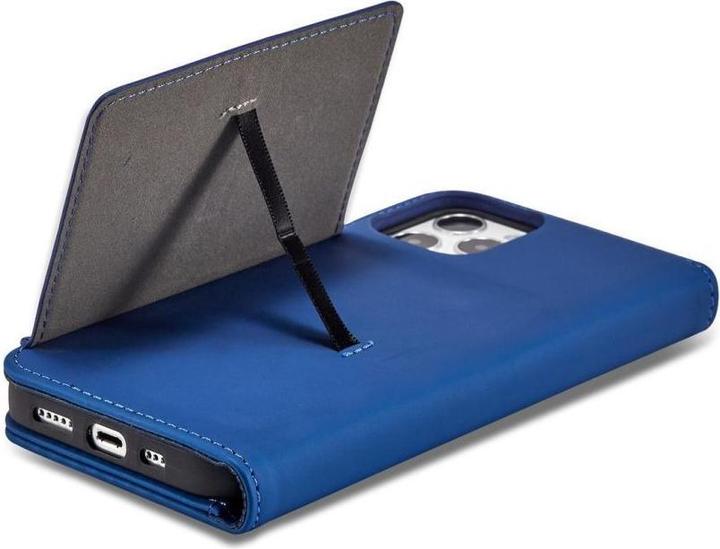 Actual product image Hurtel Magnet Card Case for iPhone 12 Pro cover card wallet card stand blue (Apple iPhone 12 Pro)