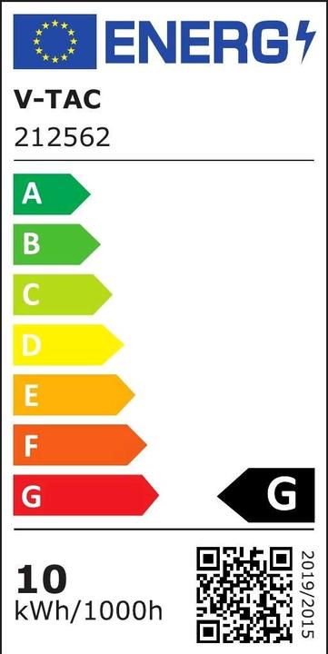 Etichetta energetica V-TAC VT5050 Striscia LED 5050 60 LED 24V IP65 3000K 5m (500 cm)