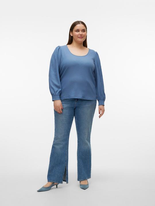 Produktbild Vero Moda Normal geschnitten U-Ausschnitt Curve Voluminöser Armschnitt Top Bluse (52, 54)