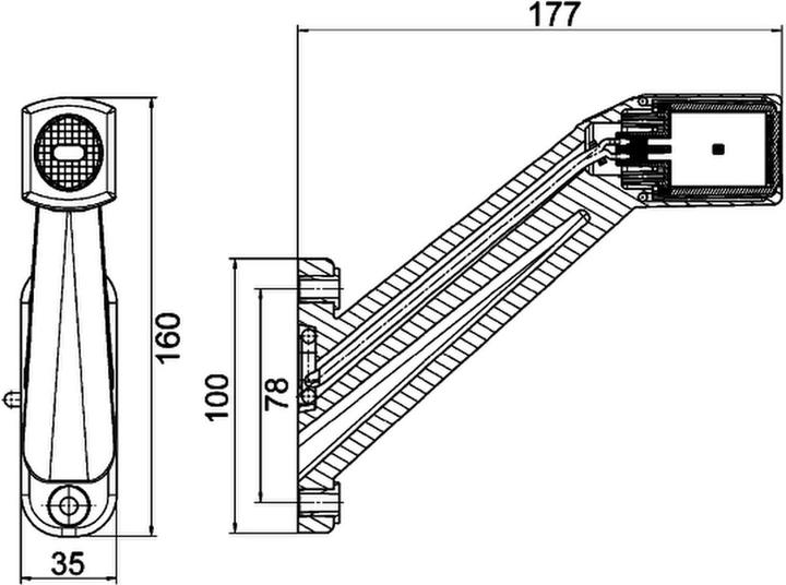 Immagine prodotto Hella Luce di ingombro laterale destra LED 800mm 12/24V