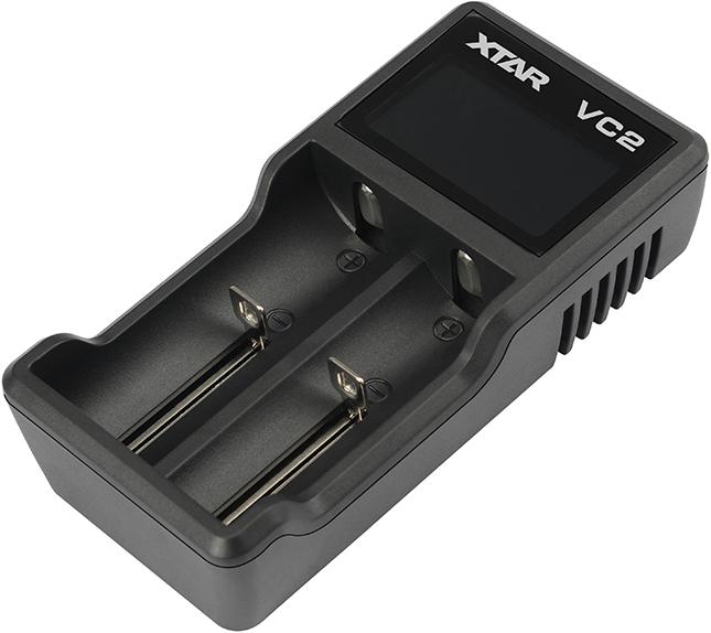 Actual product image Xtar VC2 Micro USB Charger, Li-Ion, 2 slot, LCD Display (1 pcs., AAA, Battery + charger)