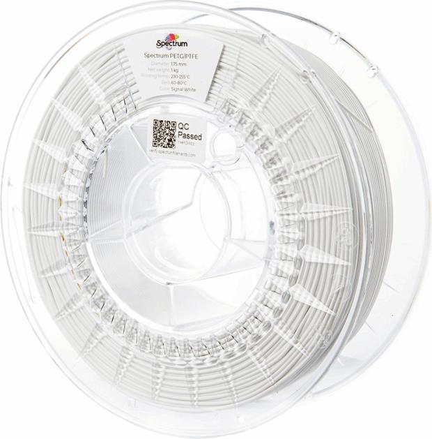 Image du produit Filament PETG-PTFE blanc 1.0kg 1.75mm (PETG, 1.75 mm, 1000 g, Blanc)