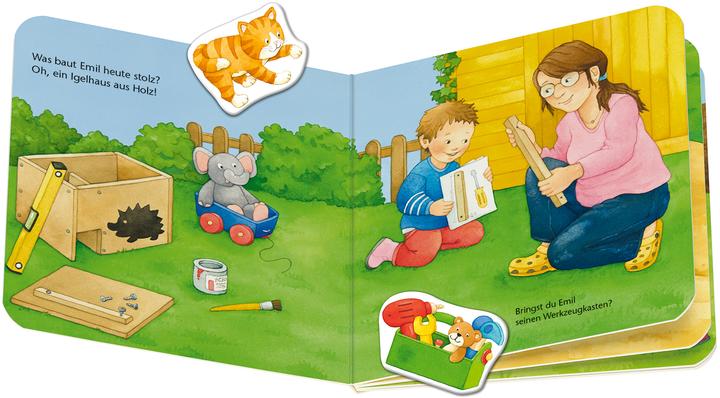 Actual product image Ravensburger ministeps: My first magnet book: Who builds what? At home with me (German)
