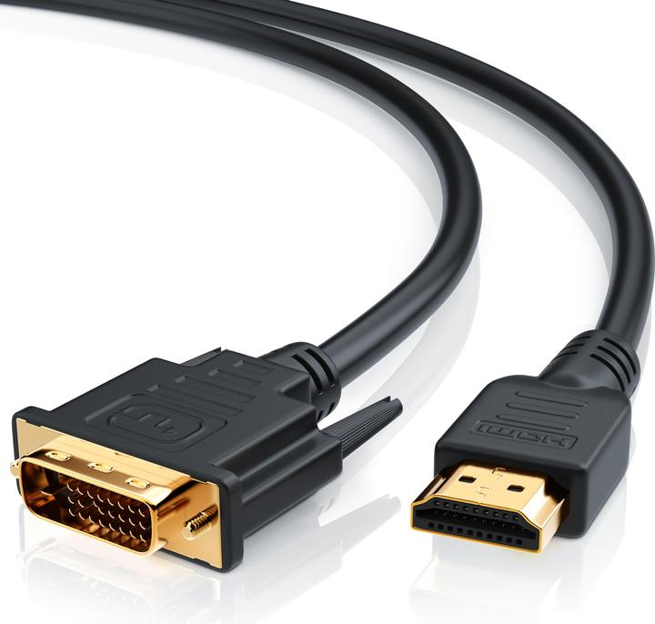 Image du produit CSL Câble DVI vers HDMI - Dual Link 24 1 - résolutions HDTV jusqu'à 2560x1600 - conducteur cuivre OFC (5 m, HDMI, DVI)