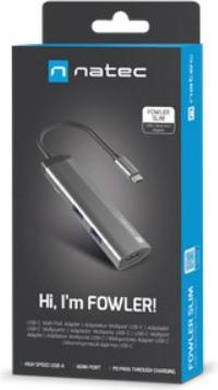 Actual product image Genesis NATEC Multiport Fowler Slim USB-C (USB-C, 2 Ports)
