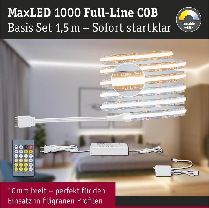 Actual product image Paulmann MaxLED 1000 Full-Line COB Stripe Set (White, 150 cm, Indoor)