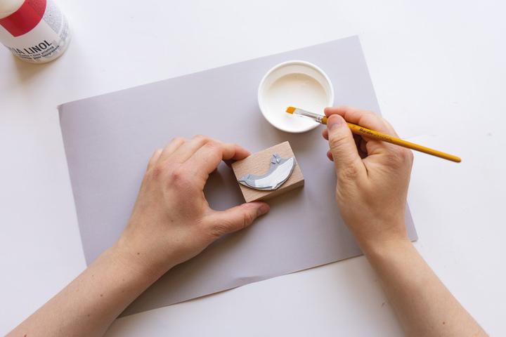 Actual product image Marabu Aqua lino printing ink white (White, 250 ml)
