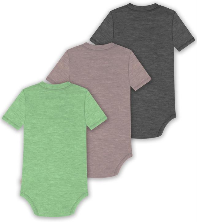Actual product image Normani Set of 3 baby merino short-sleeved body "Tihoi" - 9323 (68)