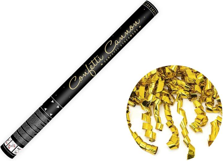 Partydeco Konfettikanone - 60cm - Metallic - Luftschlangen - Gold