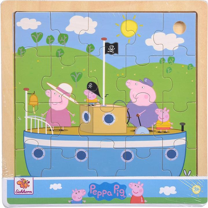 Actual product image Eichhorn Peppa Pig, inlay puzzle, 3 assorted. (20 pieces)