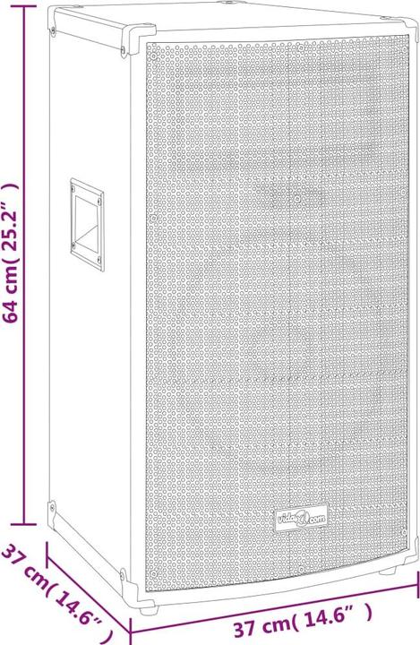 Actual product image Diverse Hardware Professioneller HiFi-/Bühnen-Lautsprecher Passiv 1000 W Schwarz (Passive, 1x 1000 W)