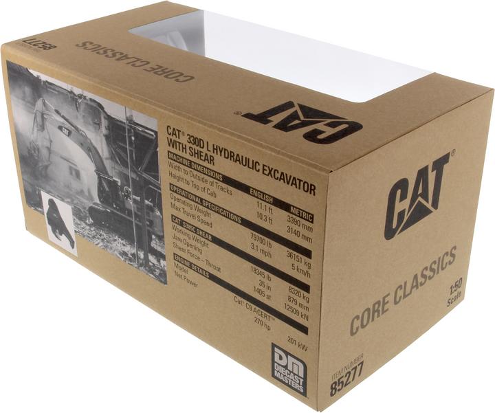 Actual product image Diecast Masters CAT 330D L Hydraulic Excavator with shear