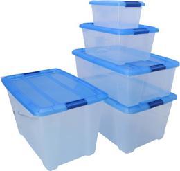 Produktbild Iris Clear NTB Aufbewahrungsbox 30,0 l transparent, blau 39,5 x 57,5 x 20,5 cm (30 l)