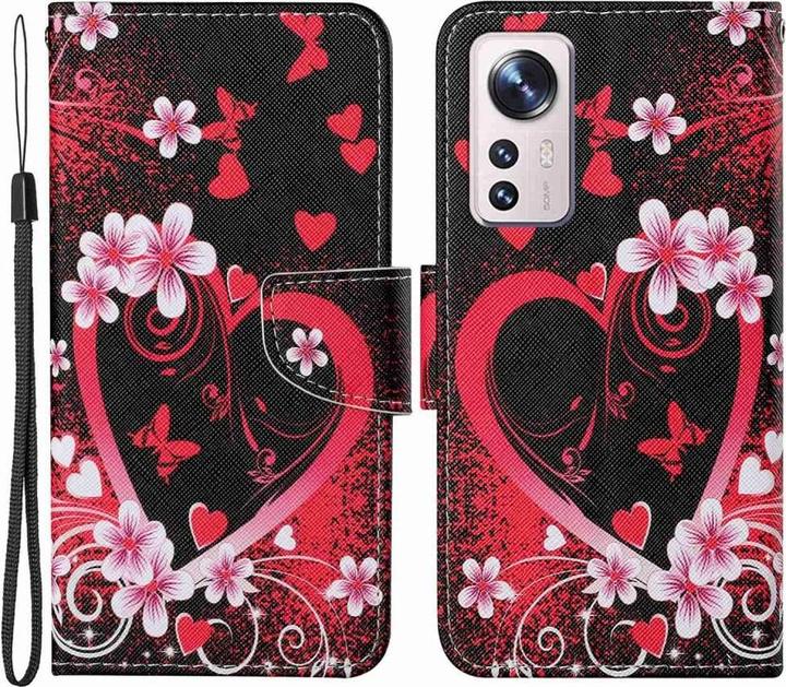 Produktbild Cover-Discount Xiaomi 12 Lite- Leder Hülle Herzen (Xiaomi 12 Lite)