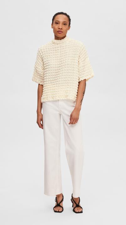 Produktbild Selected Femme Struktur Oberteil mit kurzen Ärmeln (XL)