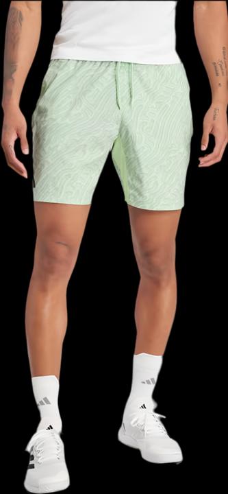 adidas Tennis Pro Printed Ergo 7" Short Silver/Green Man