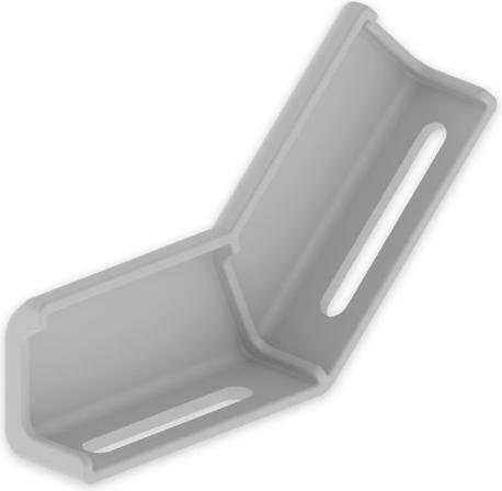 Unex Hoekverbinder, oplopend, lichtgrijs 66843 Uitvoering hoekverbinder, type schroefaansluiting (15.20 cm)