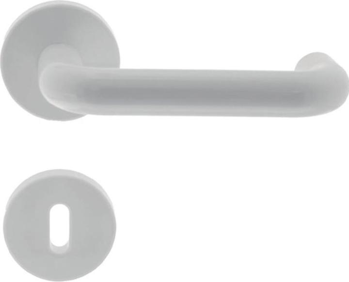 Produktbild Intersteel Rosettengarnitur 0009 Kunststoff ws rund SK/OL DIN links / rechts D/D (Türgarnitur)