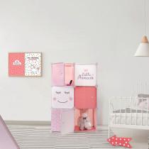 Actual product image Home Deco Kids storage cabinet 6 cubes girl