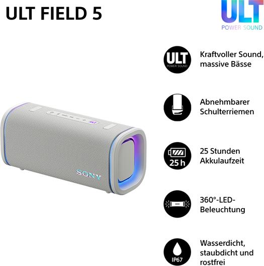 Actual product image Sony ULT Field 5 (25 h, Rechargeable battery operated)
